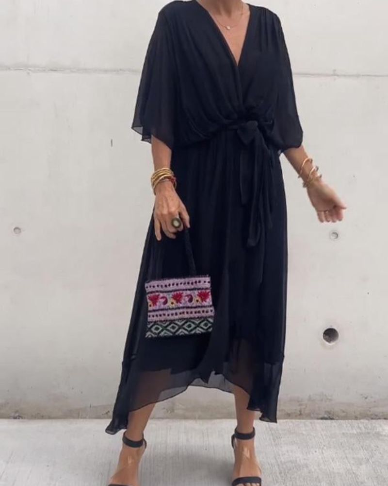 CRISTI – Flowy Wrap Dress