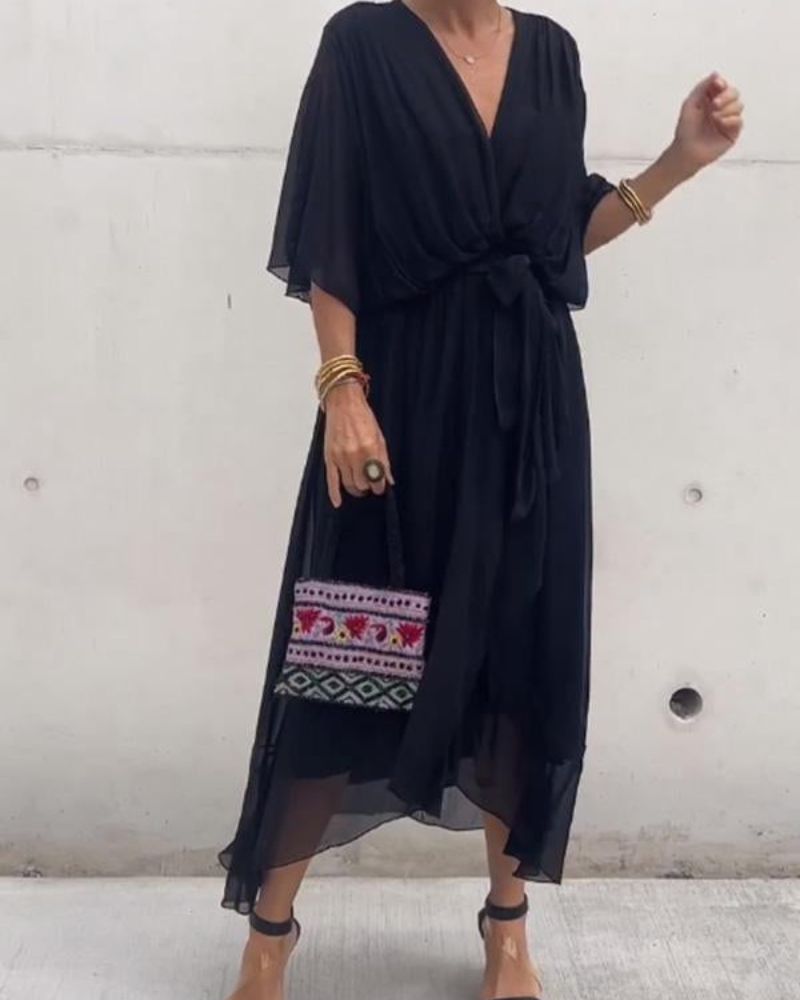 CRISTI – Flowy Wrap Dress