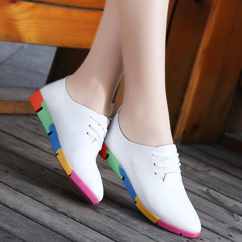 Breathable leather shoes