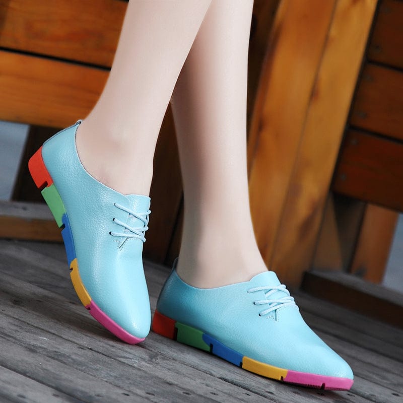 Breathable leather shoes