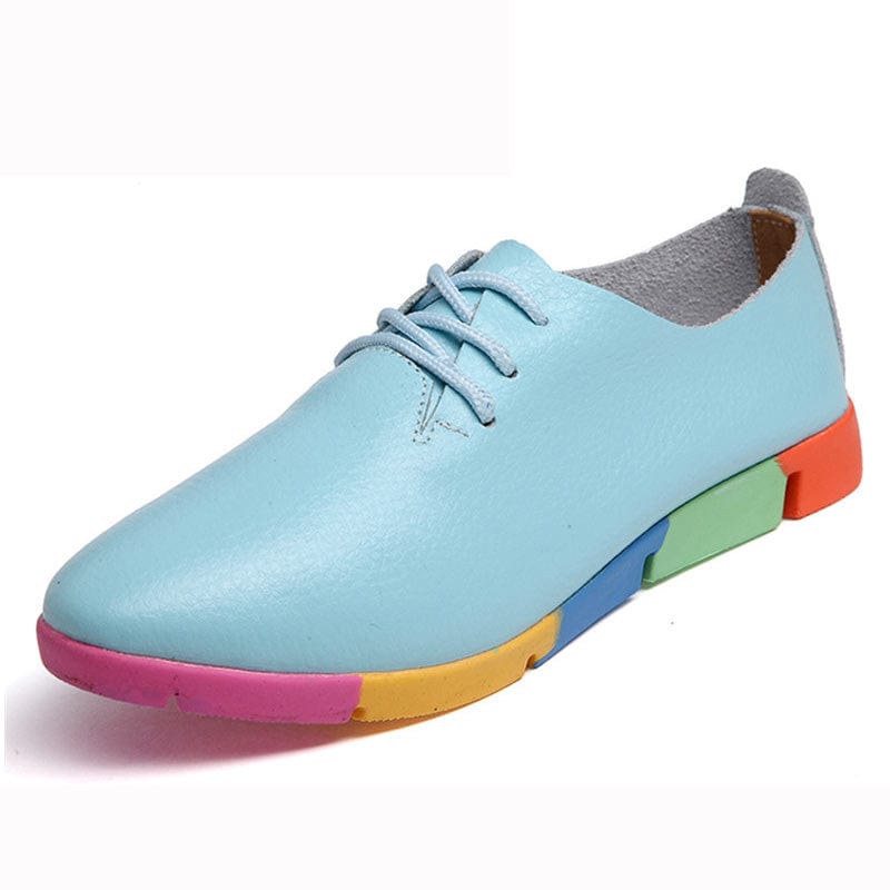 Breathable leather shoes