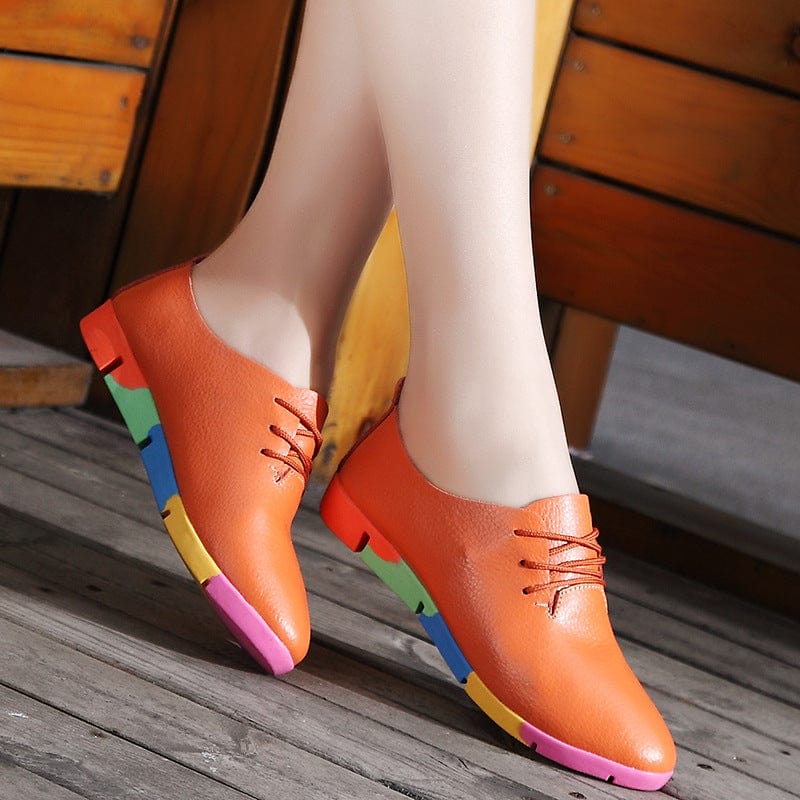 Breathable leather shoes
