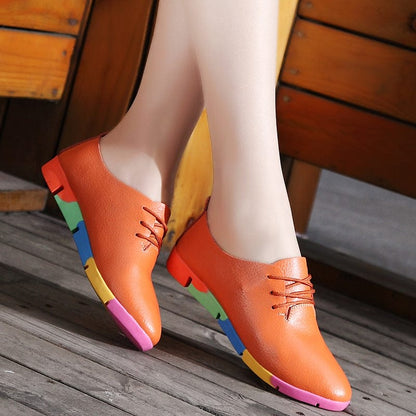 Breathable leather shoes